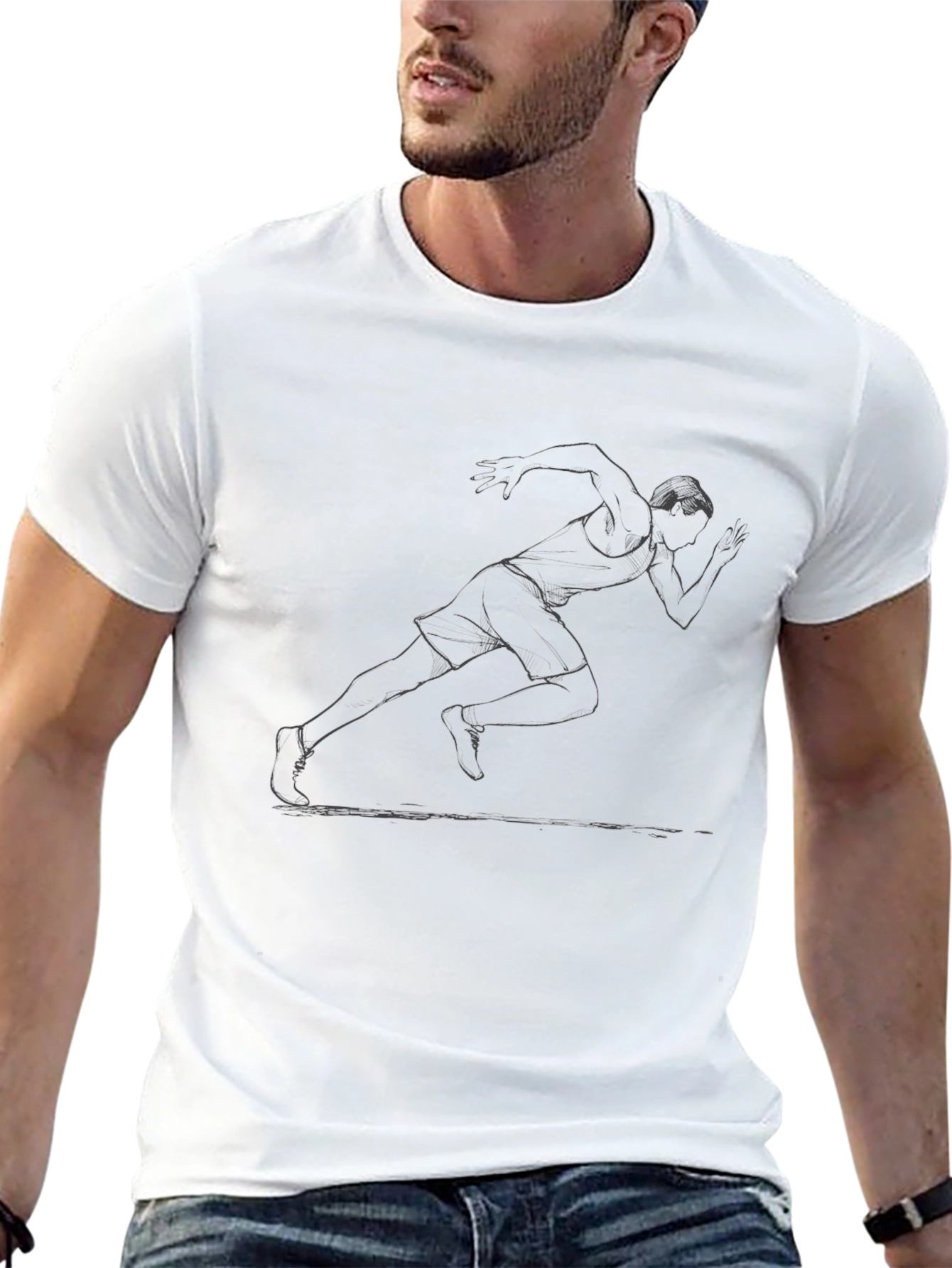 Runner Graphic Tee - Athletic Style Shirt