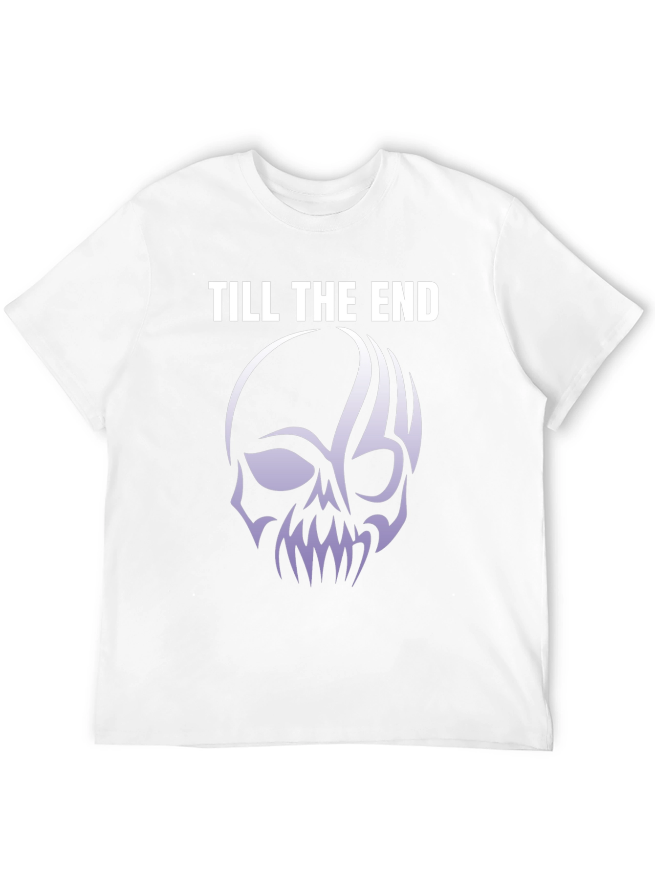Till The End Skull Graphic Tee - Black