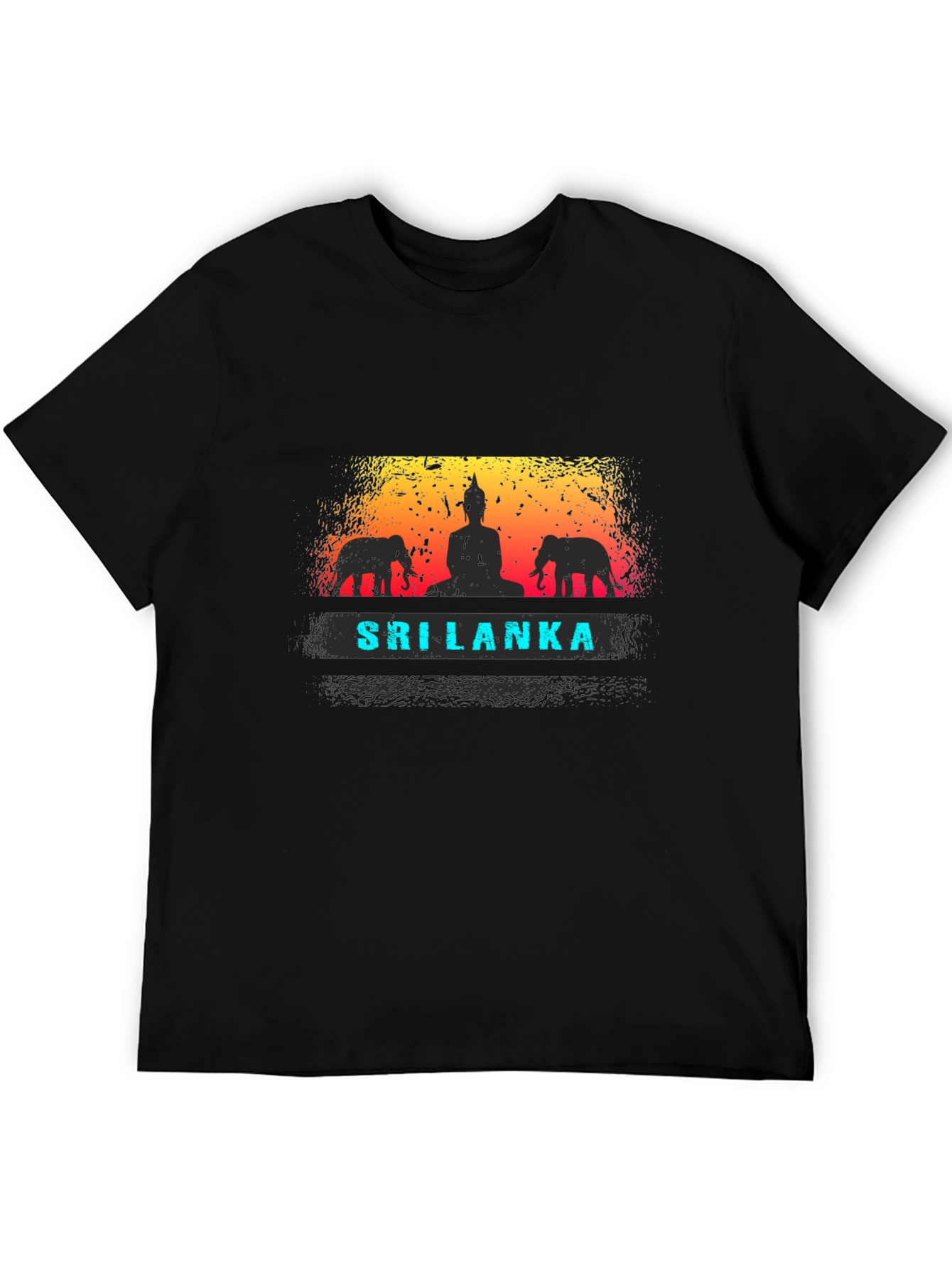 Sri Lanka T-Shirt: Buddha and Elephants Graphic Tee