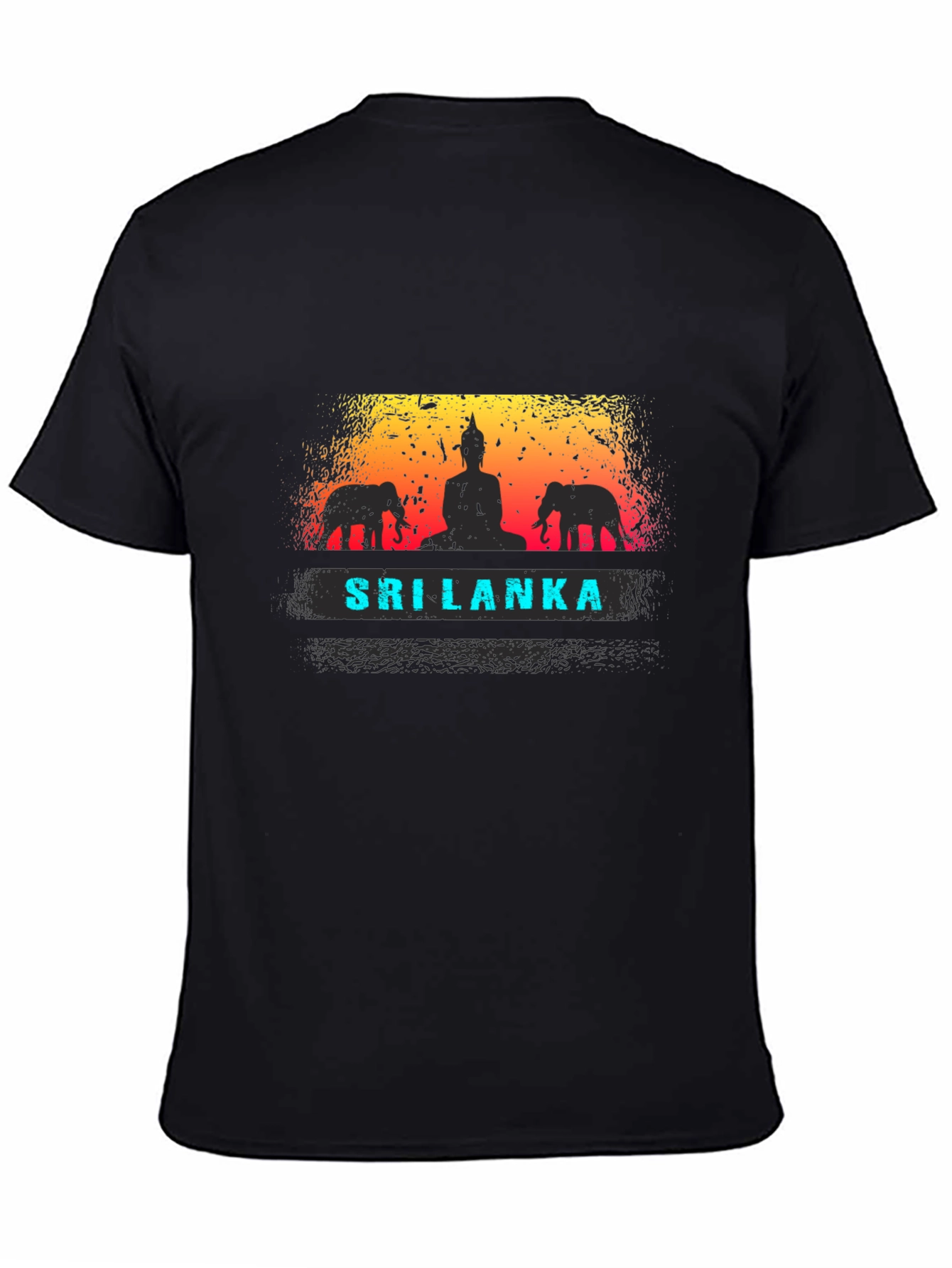 Sri Lanka T-Shirt: Buddha and Elephants Graphic Tee