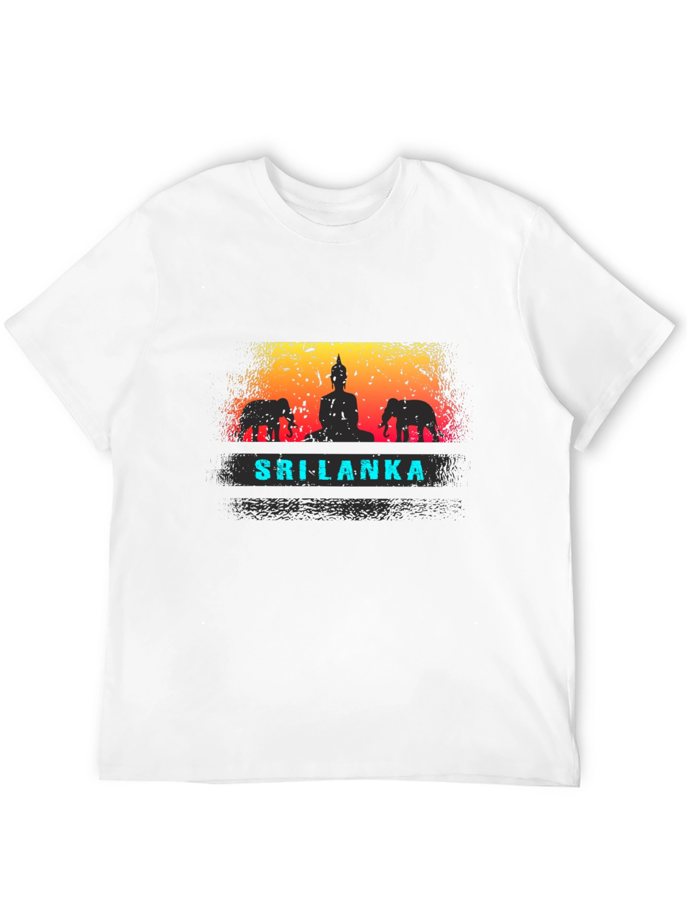 Sri Lanka T-Shirt: Buddha and Elephants Graphic Tee