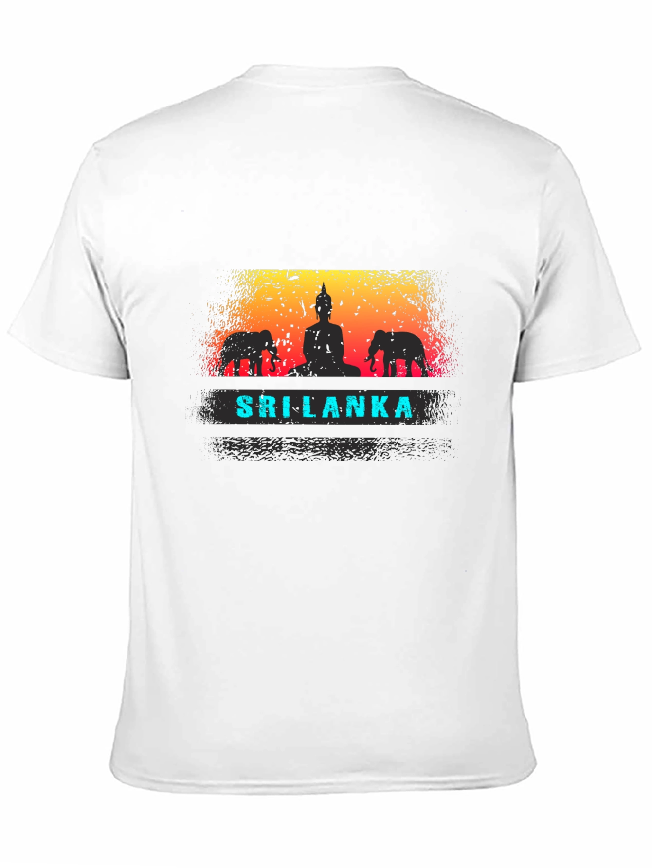 Sri Lanka T-Shirt: Buddha and Elephants Graphic Tee