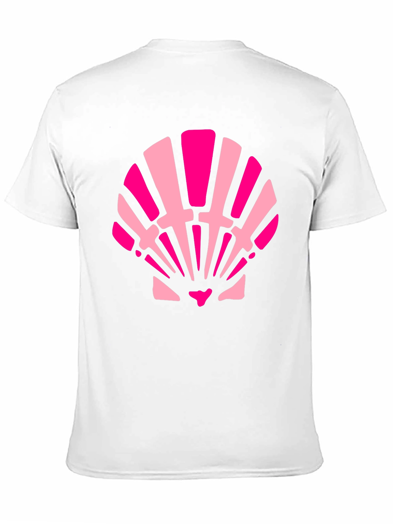 Pink Seashell Graphic Tee - Black Cotton Blend