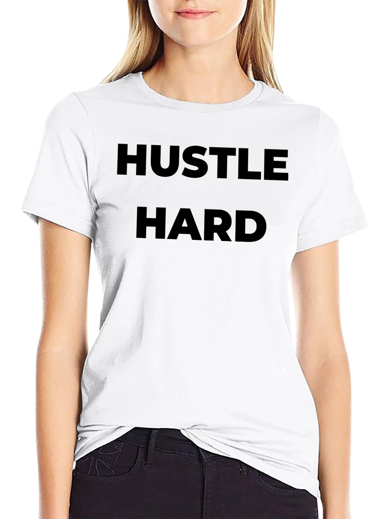 Hustle Hard Black Graphic Tee
