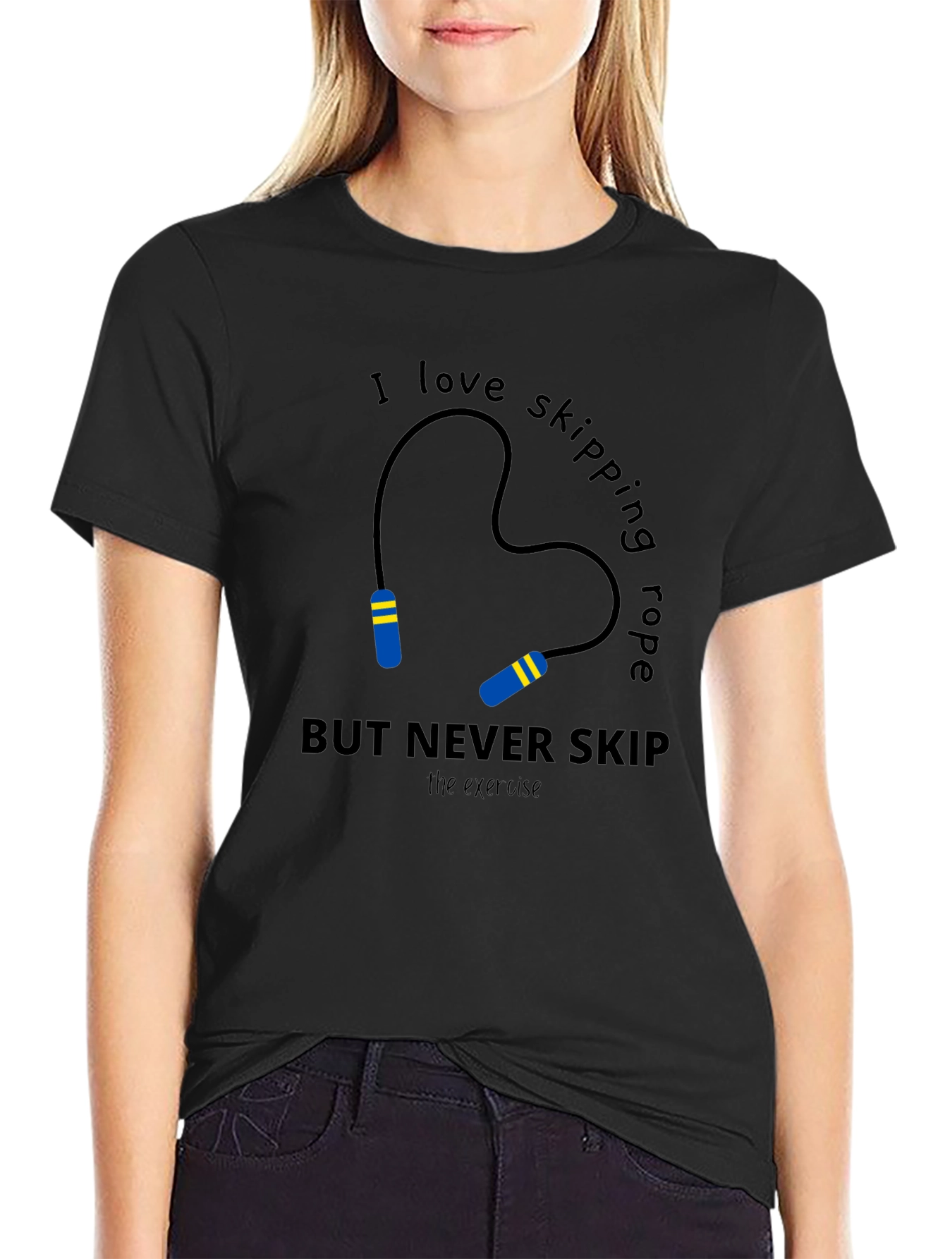 Skipping Rope Graphic T-Shirt - Never Skip Exercise!