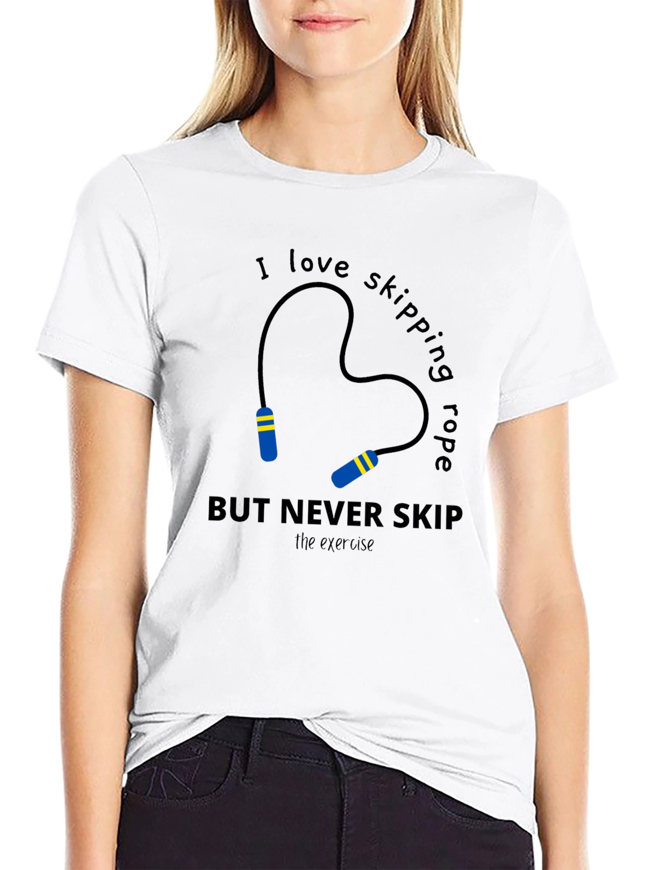 Skipping Rope Graphic T-Shirt - Never Skip Exercise!