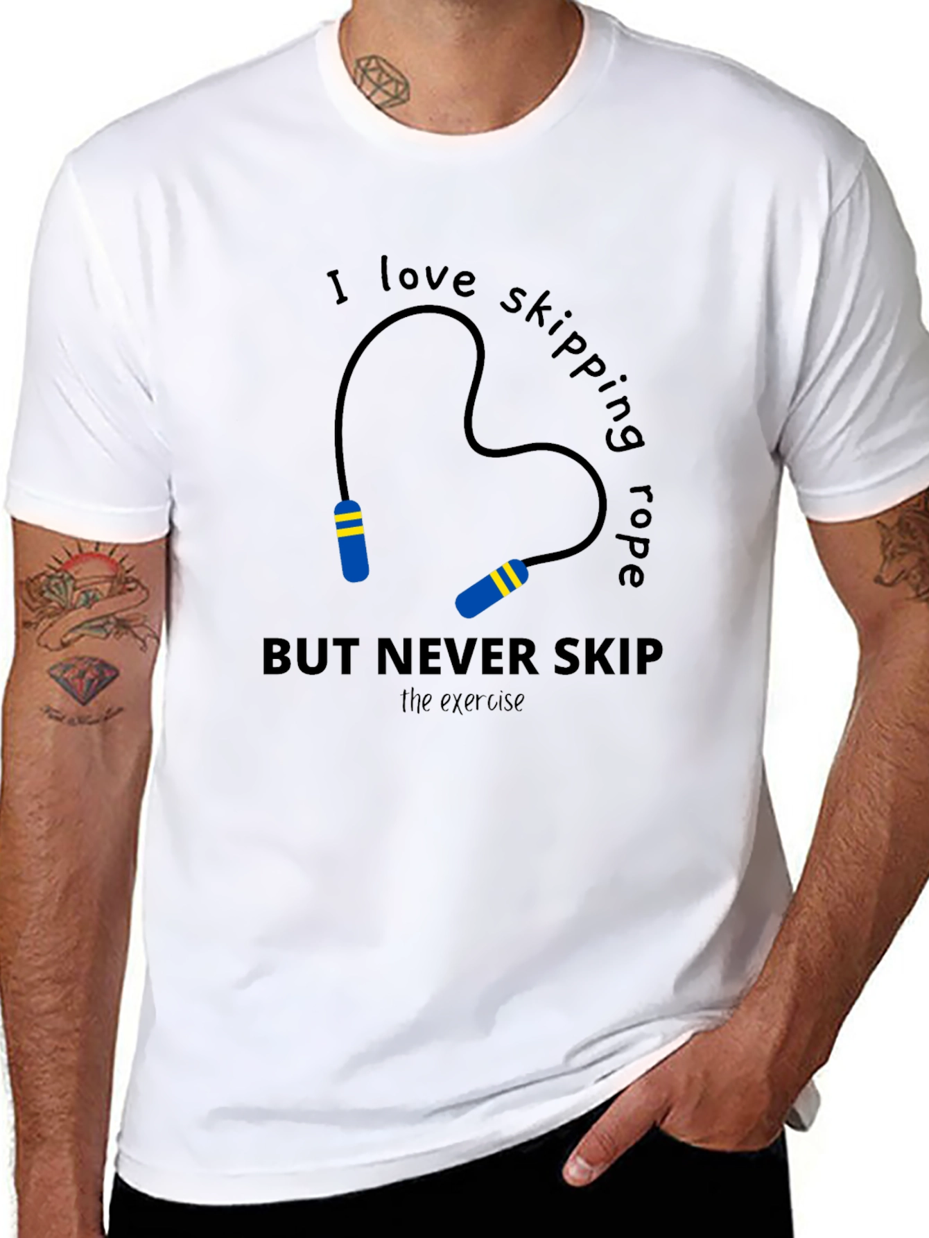 Skipping Rope Graphic T-Shirt - Never Skip Exercise!