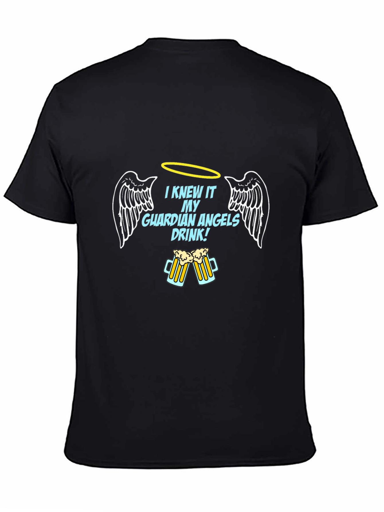 Guardian Angel Drink Black T-Shirt