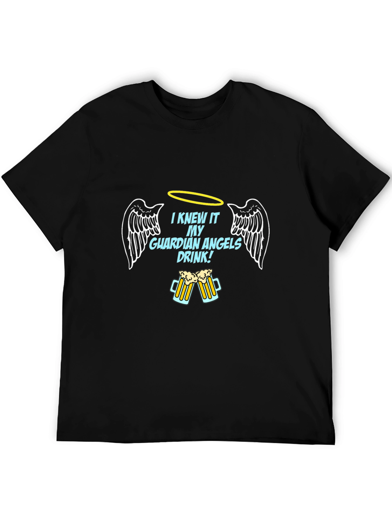 Guardian Angel Drink Black T-Shirt