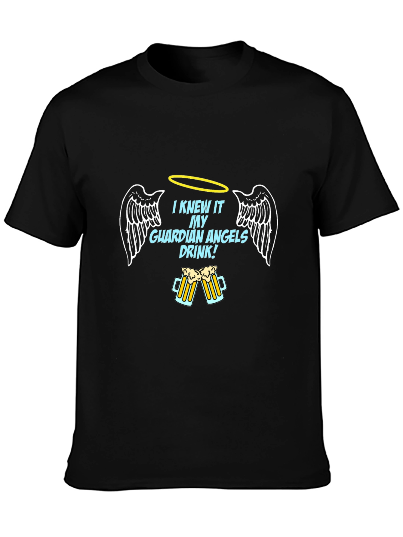 Guardian Angel Drink Black T-Shirt