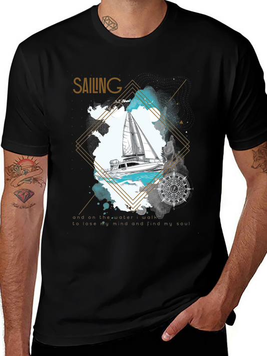 Sailing Graphic T-Shirt - Nautical Adventure Tee