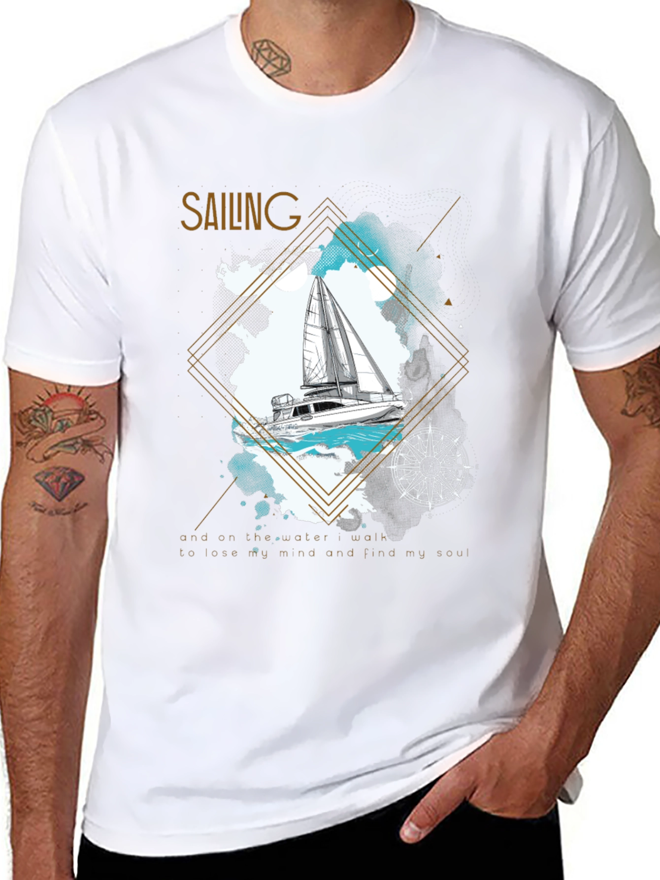 Sailing Graphic T-Shirt - Nautical Adventure Tee
