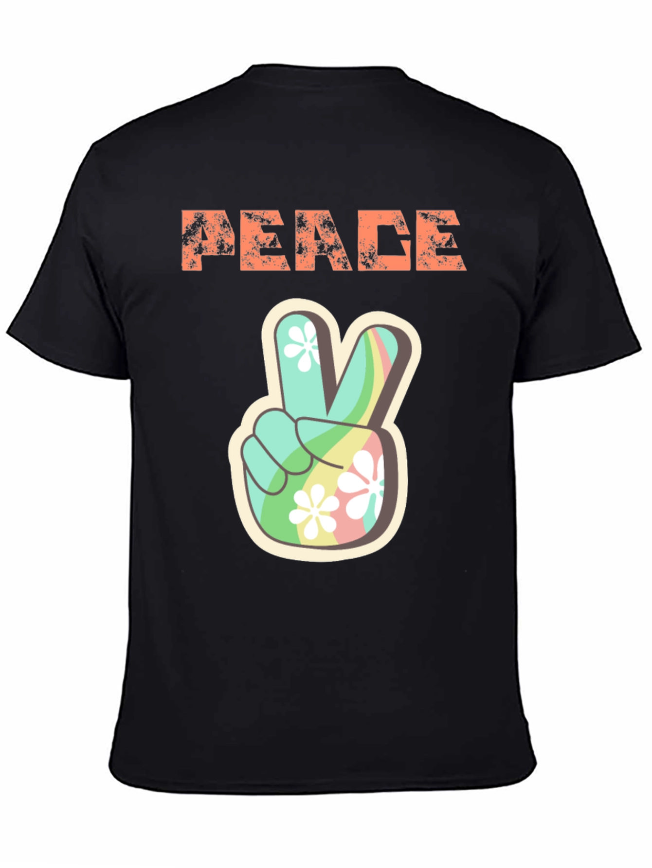 Peace Sign Graphic Tee - Retro Hippie Style