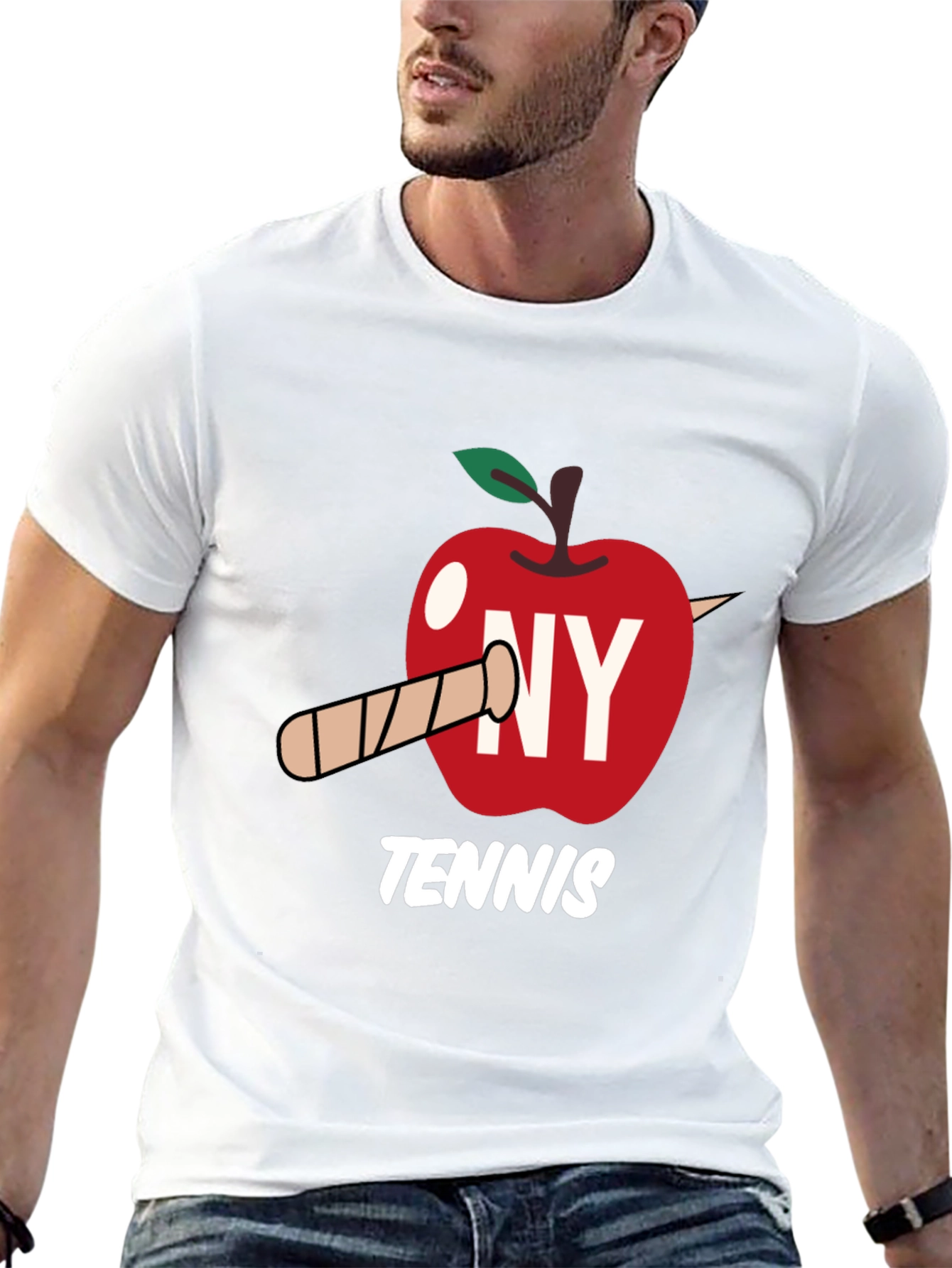 NY Tennis Graphic Tee - Big Apple Love