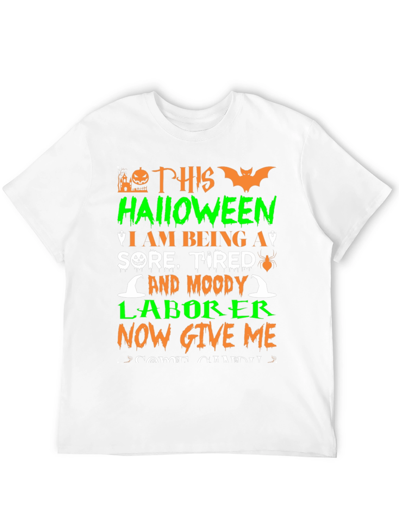 Halloween Sore Tired Moody Laborer T-Shirt