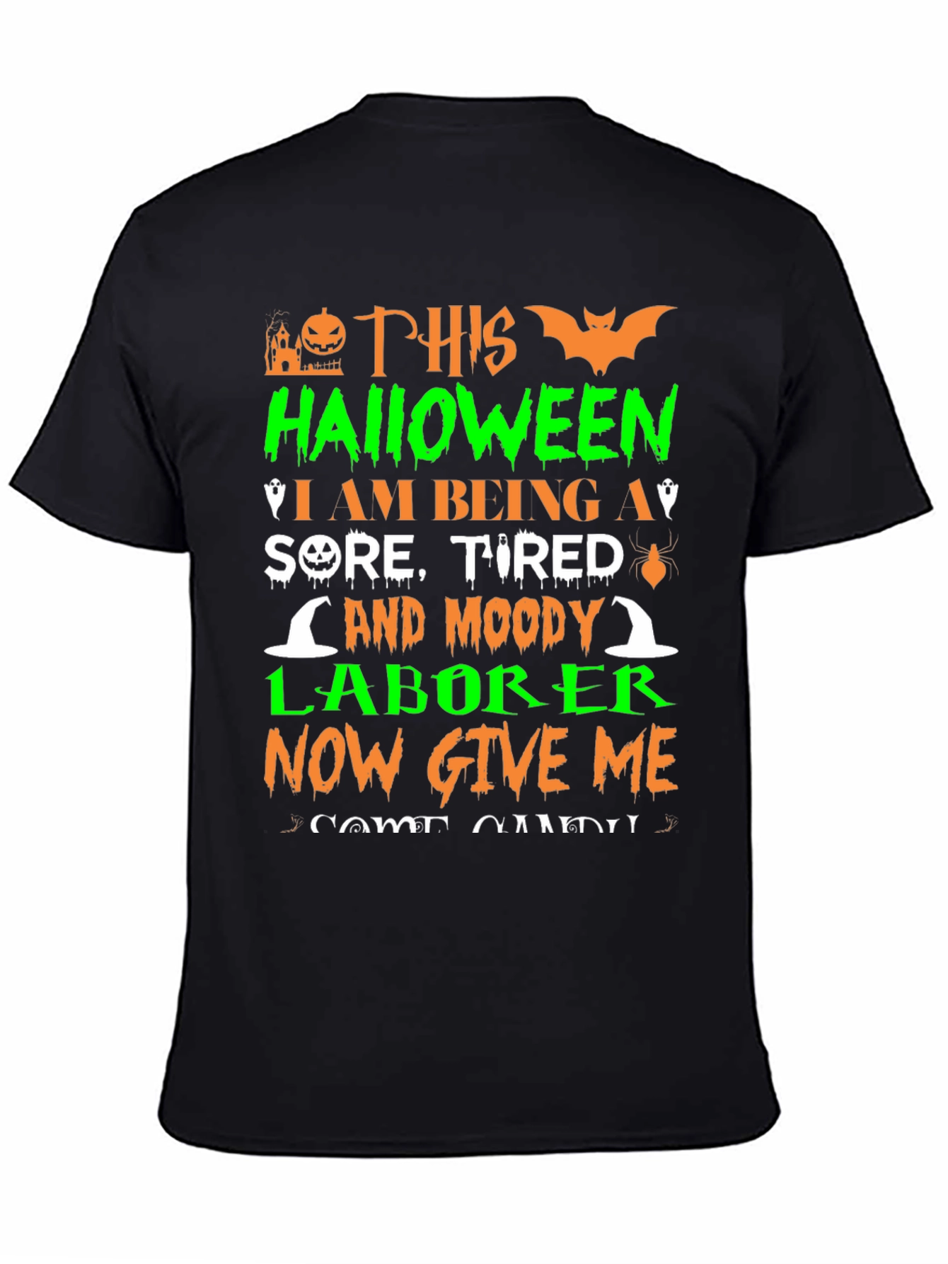 Halloween Sore Tired Moody Laborer T-Shirt