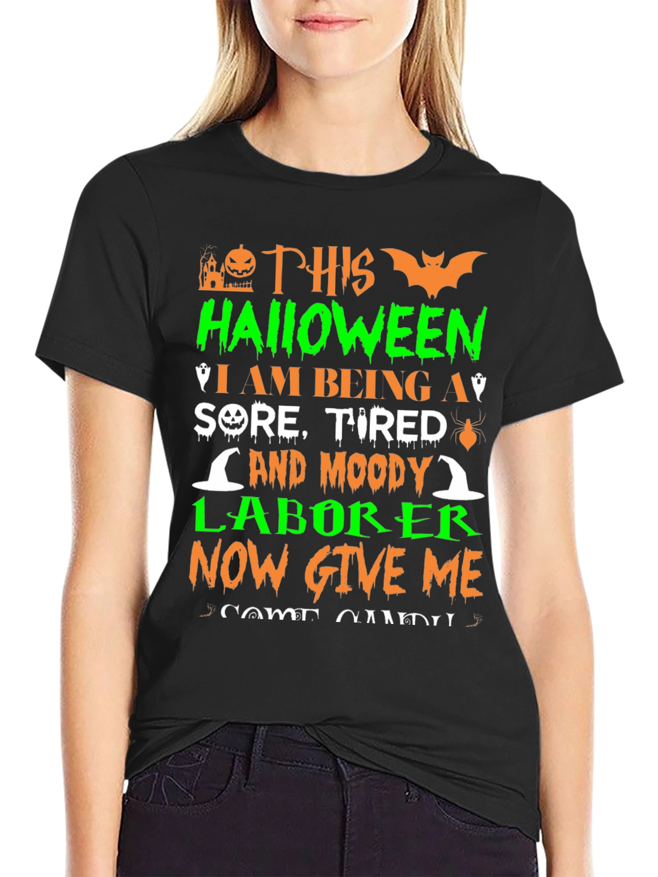 Halloween Sore Tired Moody Laborer T-Shirt