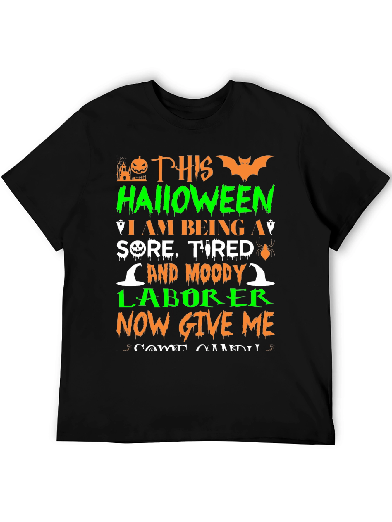 Halloween Sore Tired Moody Laborer T-Shirt