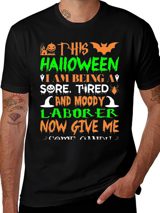 Halloween Sore Tired Moody Laborer T-Shirt