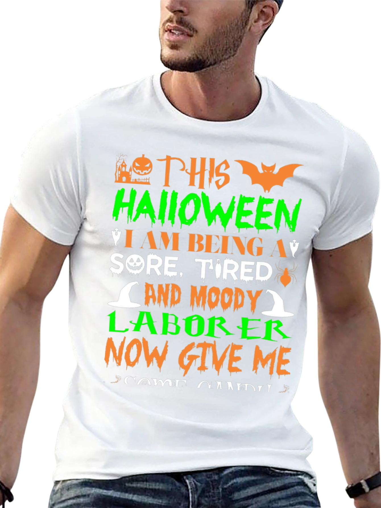 Halloween Sore Tired Moody Laborer T-Shirt