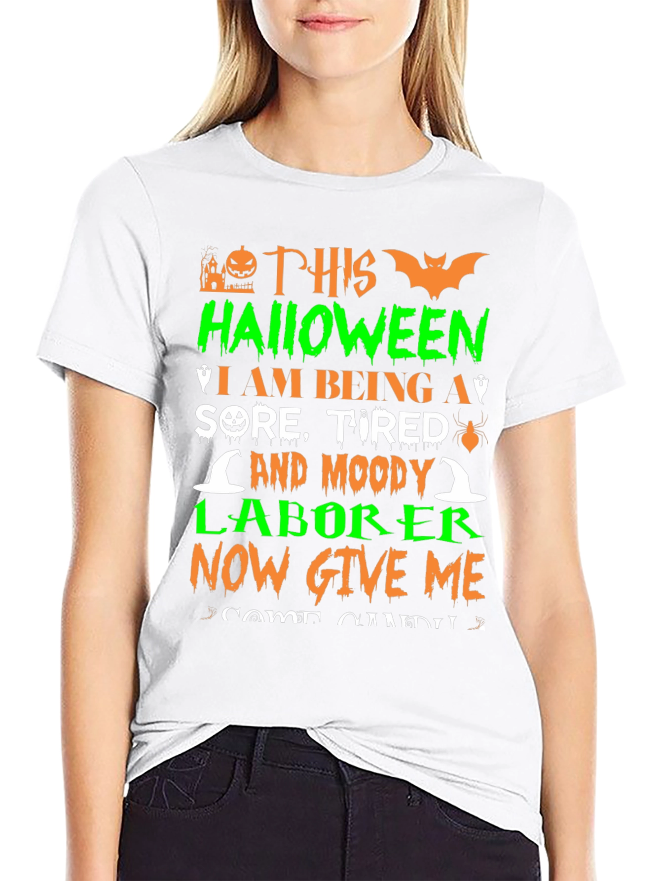 Halloween Sore Tired Moody Laborer T-Shirt