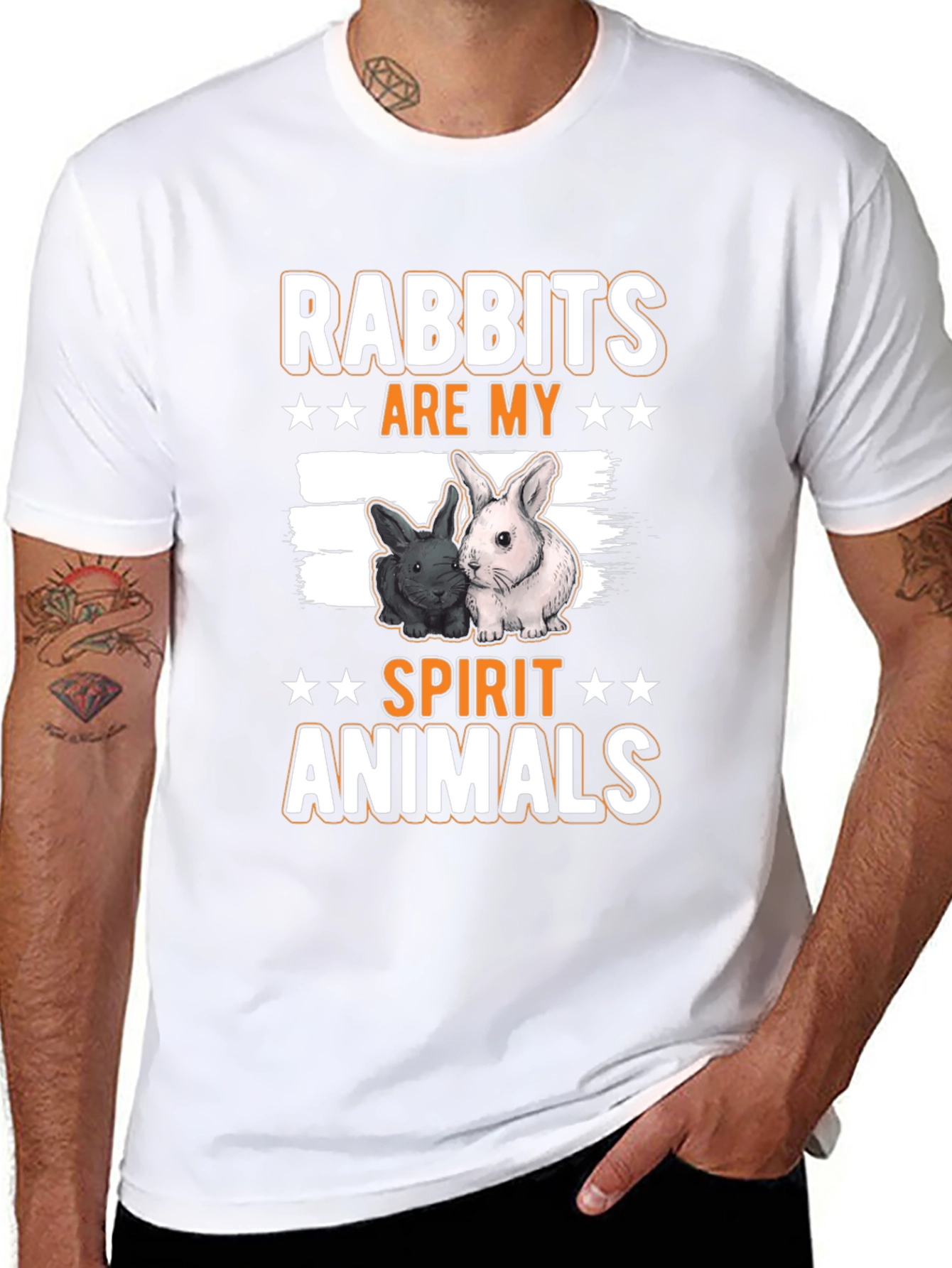 Rabbits Are My Spirit Animals Graphic T-Shirt