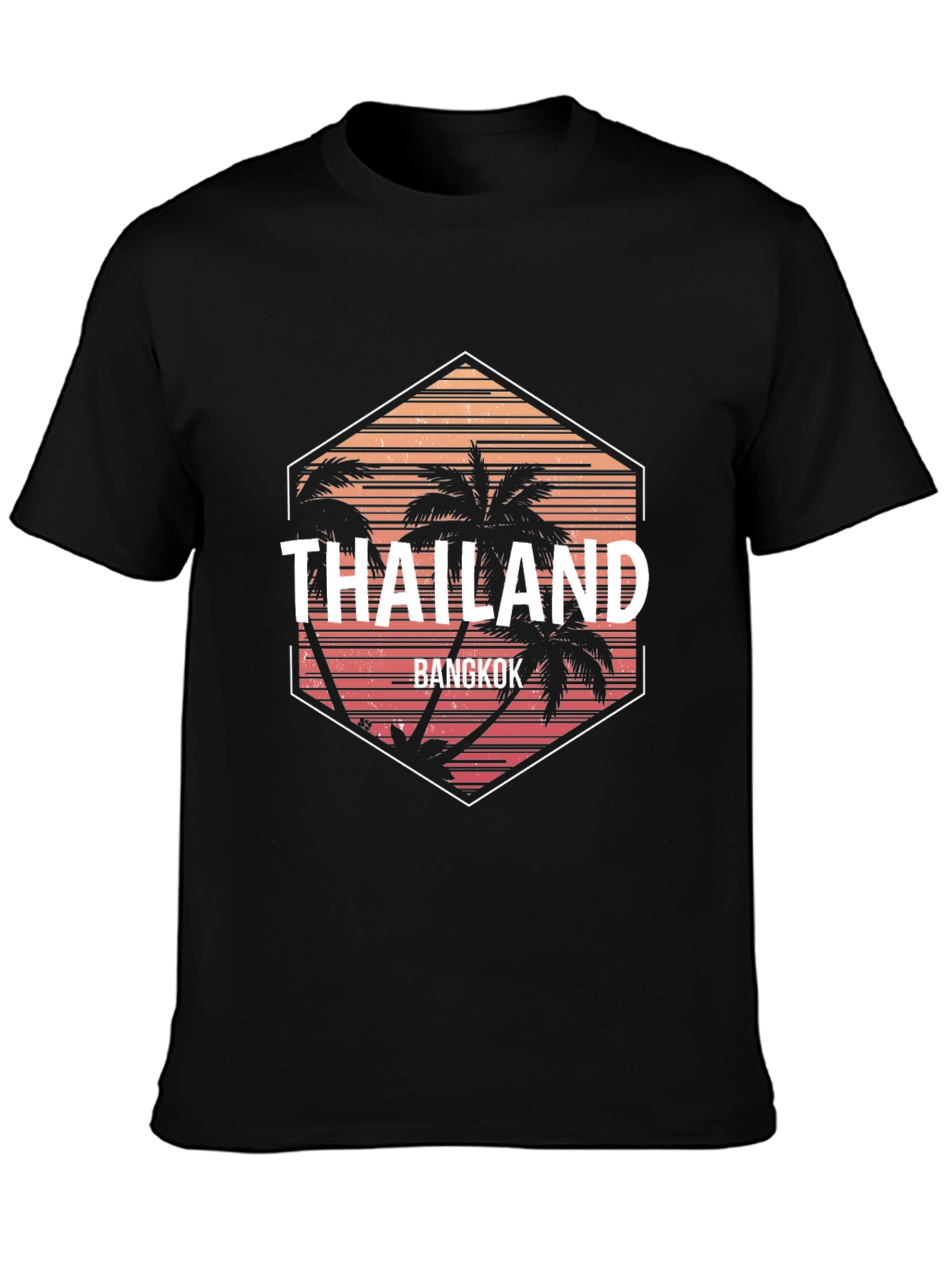 Thailand Bangkok Palm Tree Graphic T-Shirt