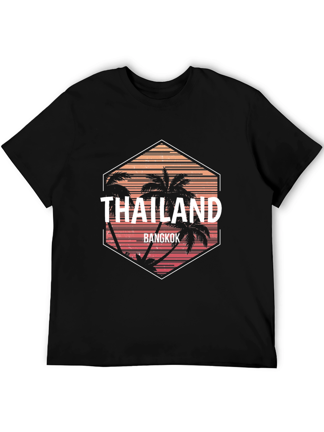 Thailand Bangkok Palm Tree Graphic T-Shirt