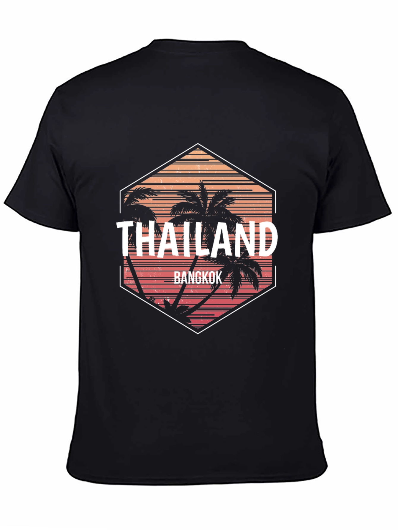 Thailand Bangkok Palm Tree Graphic T-Shirt