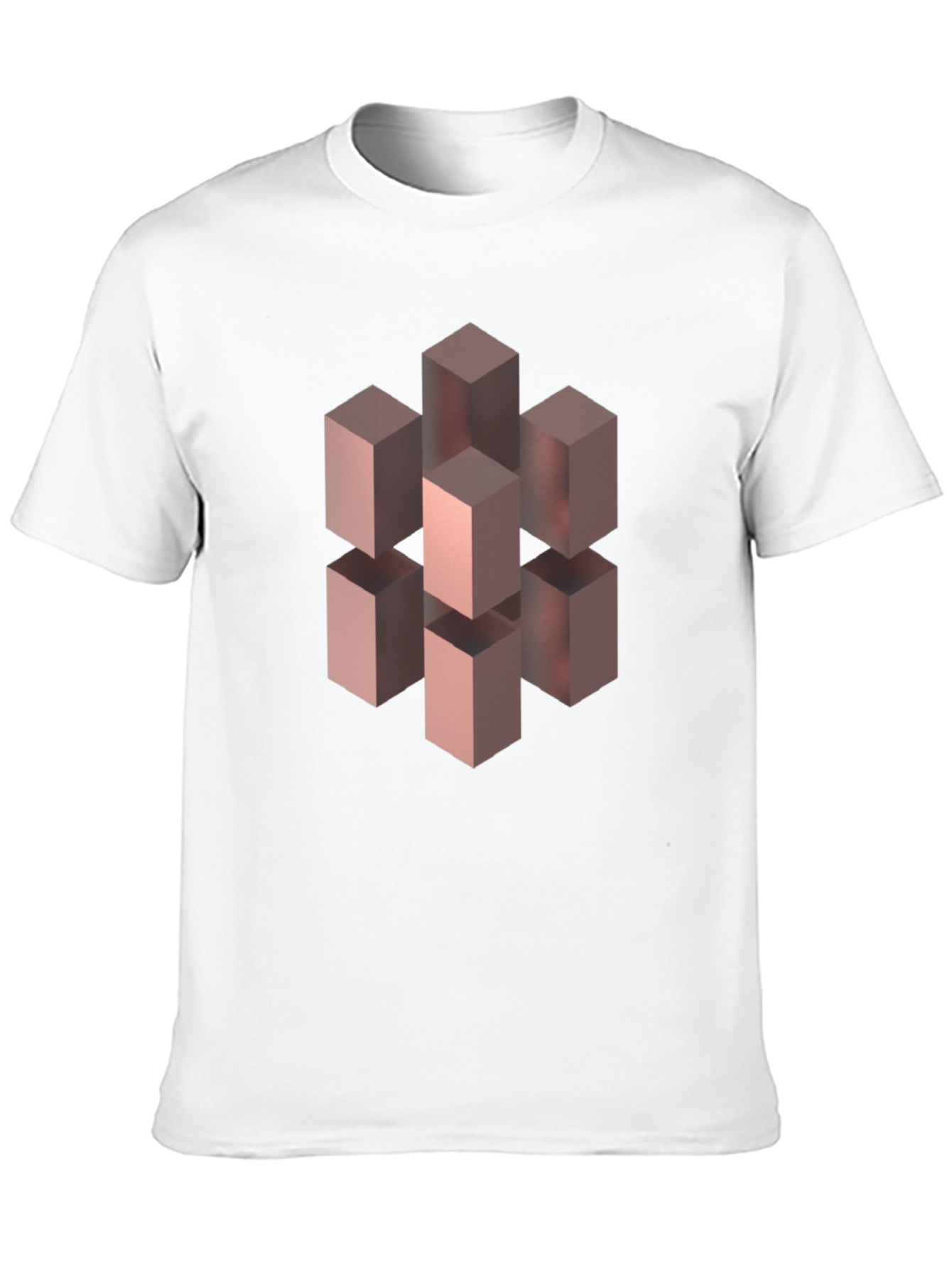 Optical Illusion Cube Graphic Tee - Black