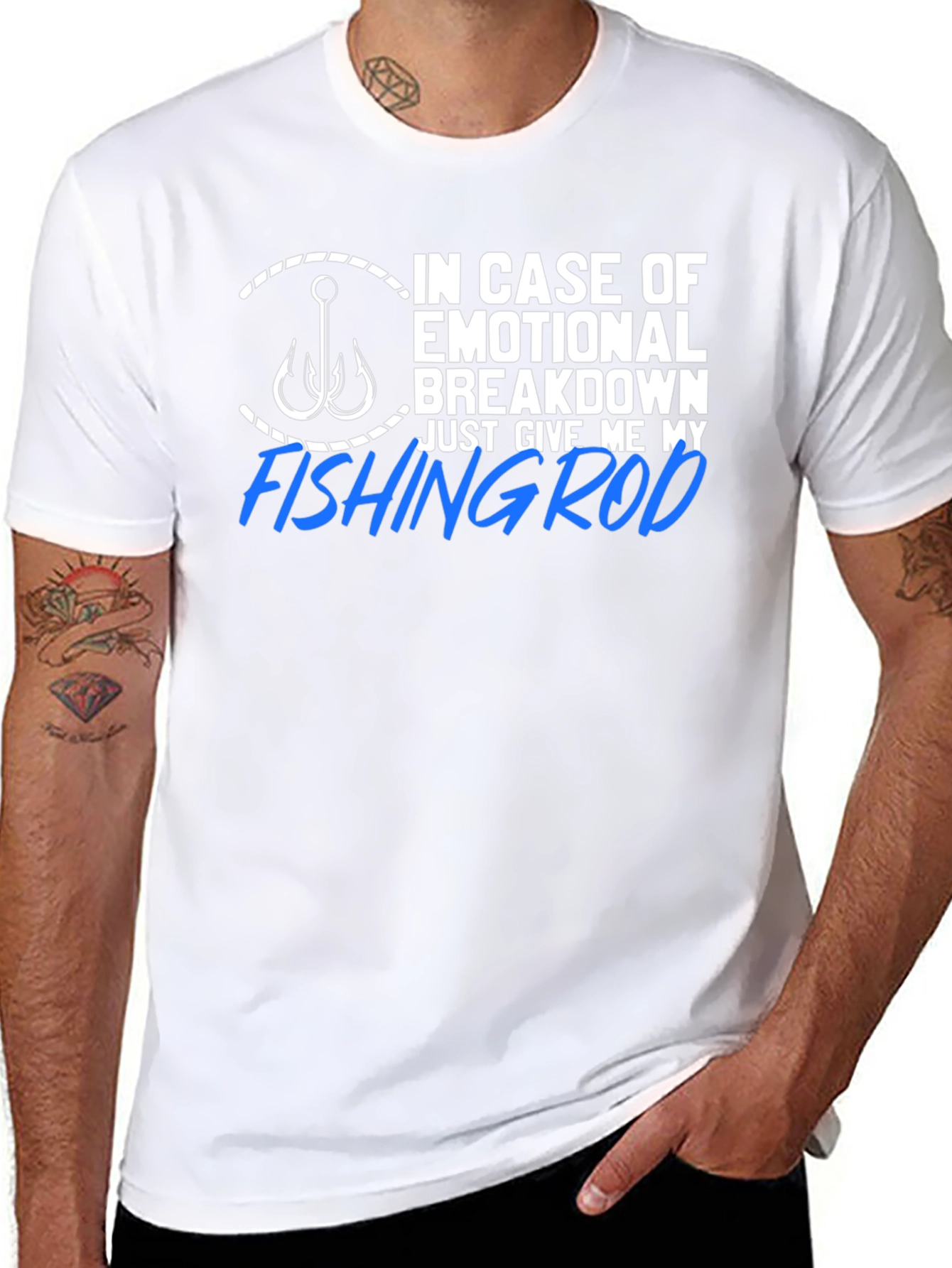 Fishing Rod T-Shirt - Emotional Rescue Humor