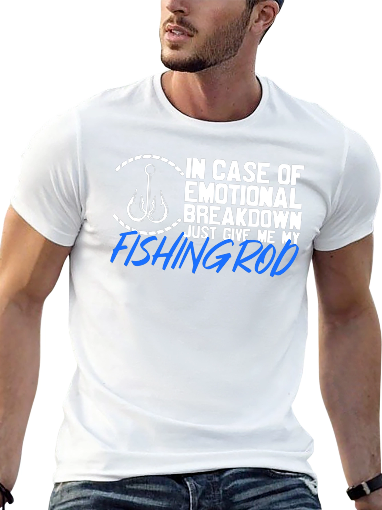 Fishing Rod T-Shirt - Emotional Rescue Humor