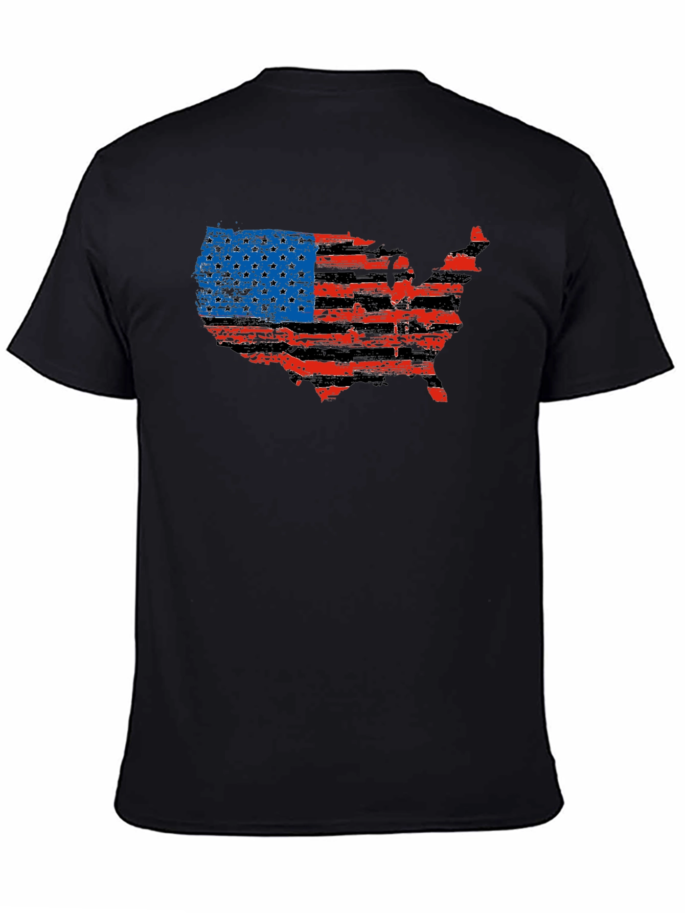 USA Flag Map Graphic T-Shirt