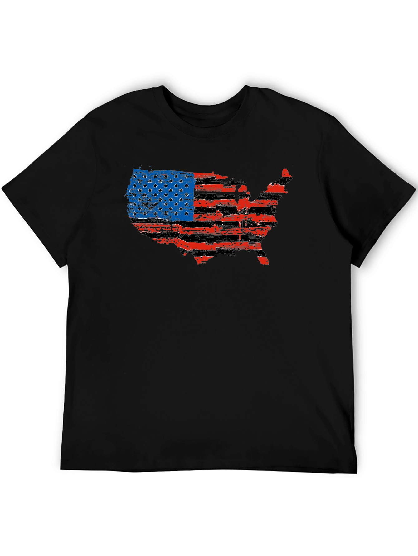 USA Flag Map Graphic T-Shirt