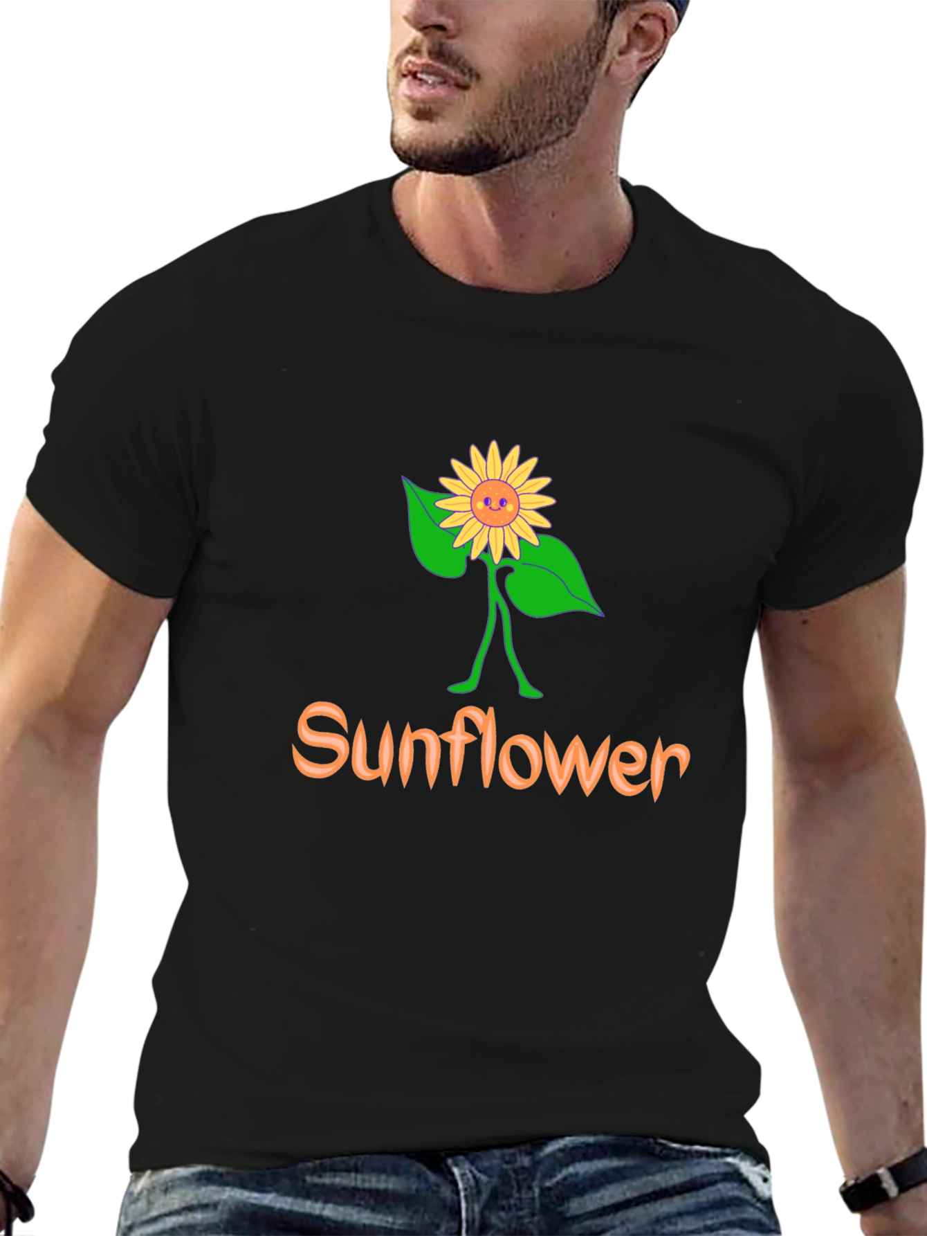 Sunflower Graphic T-Shirt - Trendy Casual Tee