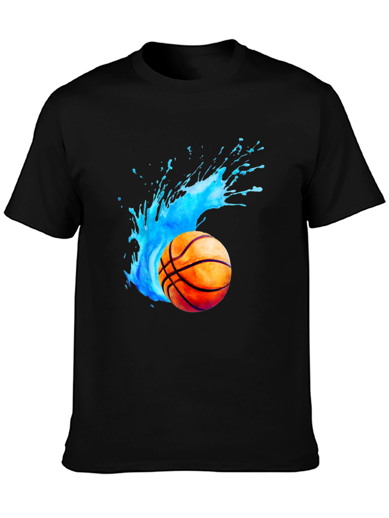 Basketball Splash Graphic Tee - Black