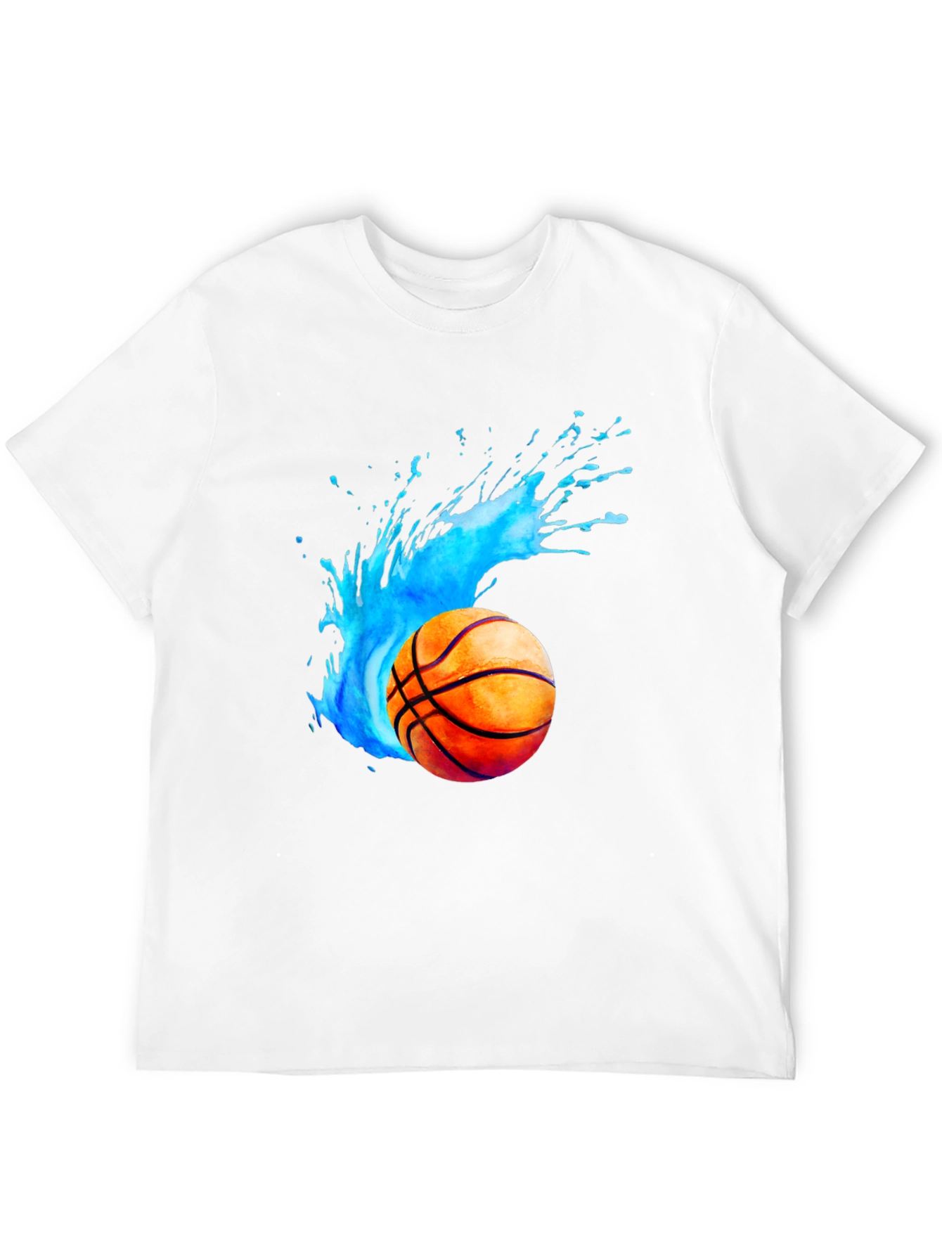 Basketball Splash Graphic Tee - Black