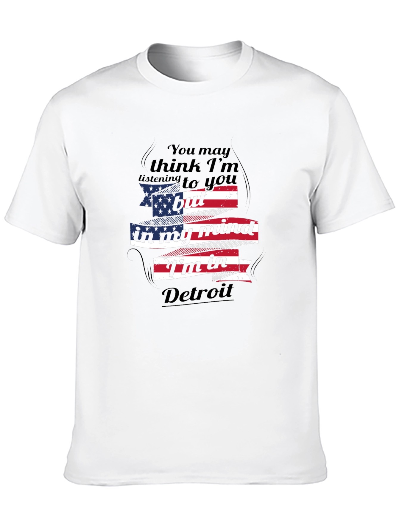 Detroit Mind T-Shirt - USA Flag Novelty Tee
