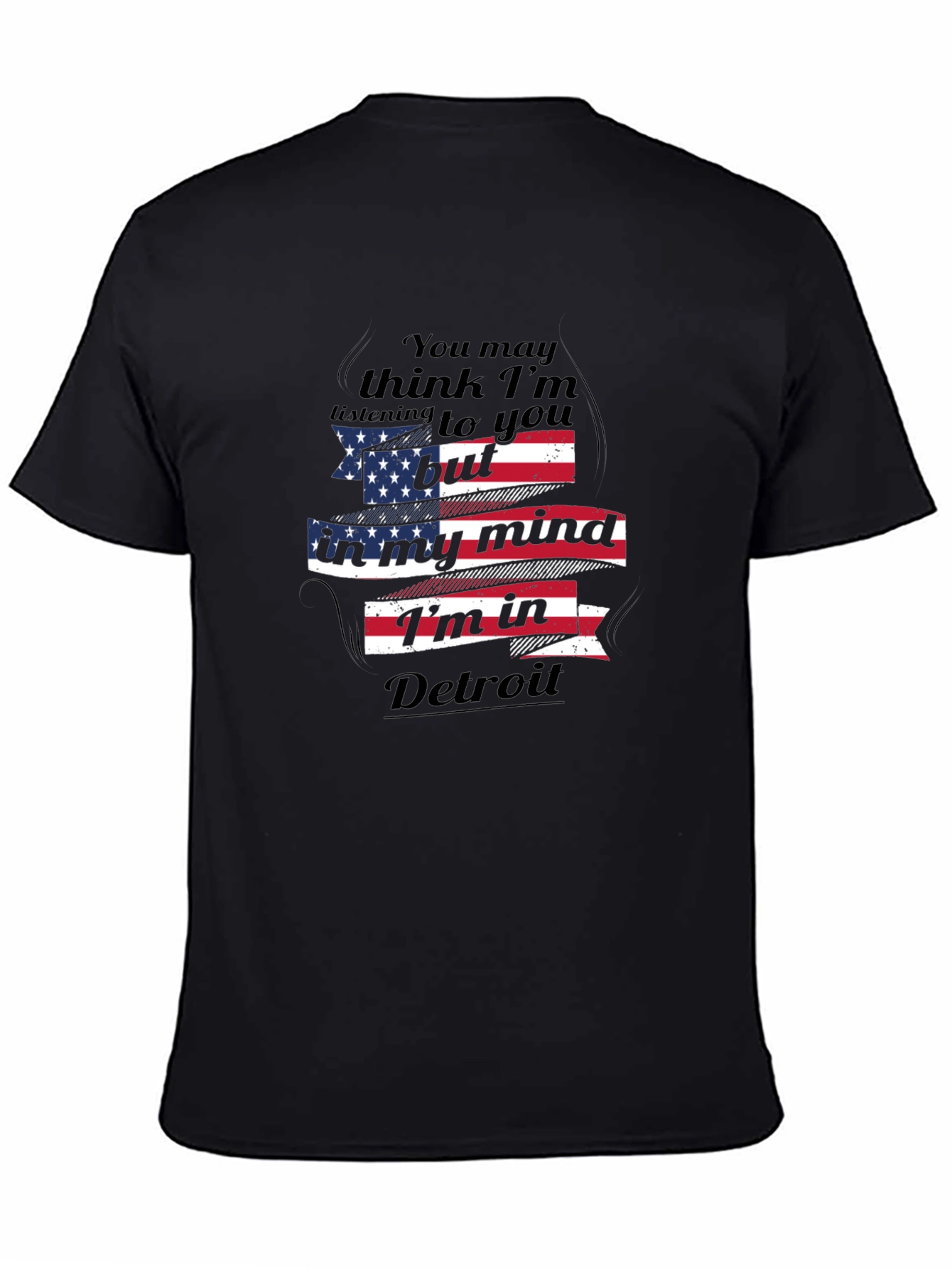 Detroit Mind T-Shirt - USA Flag Novelty Tee