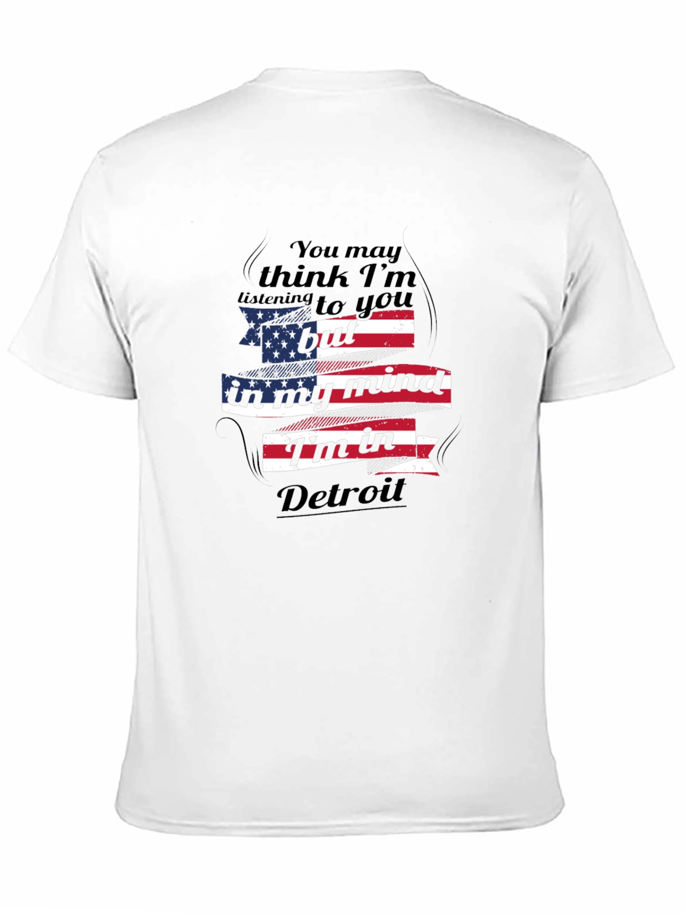 Detroit Mind T-Shirt - USA Flag Novelty Tee