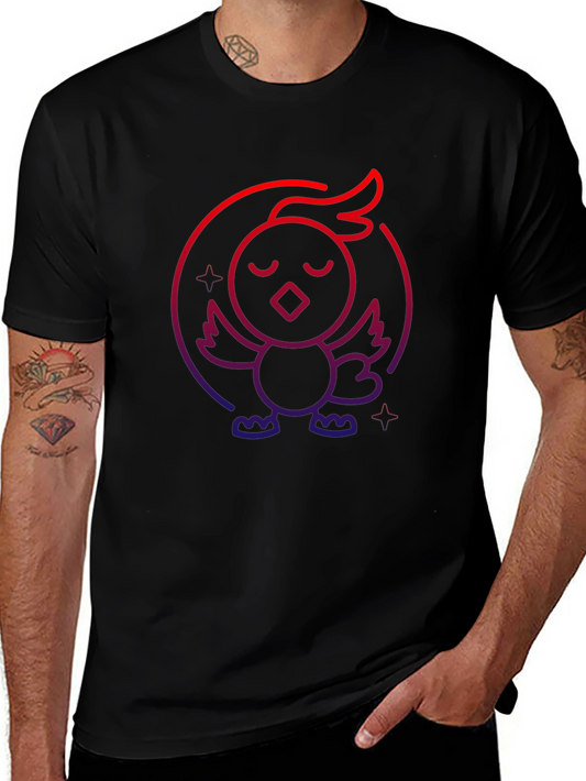 Neon Chicken Graphic Tee - Casual Comfort