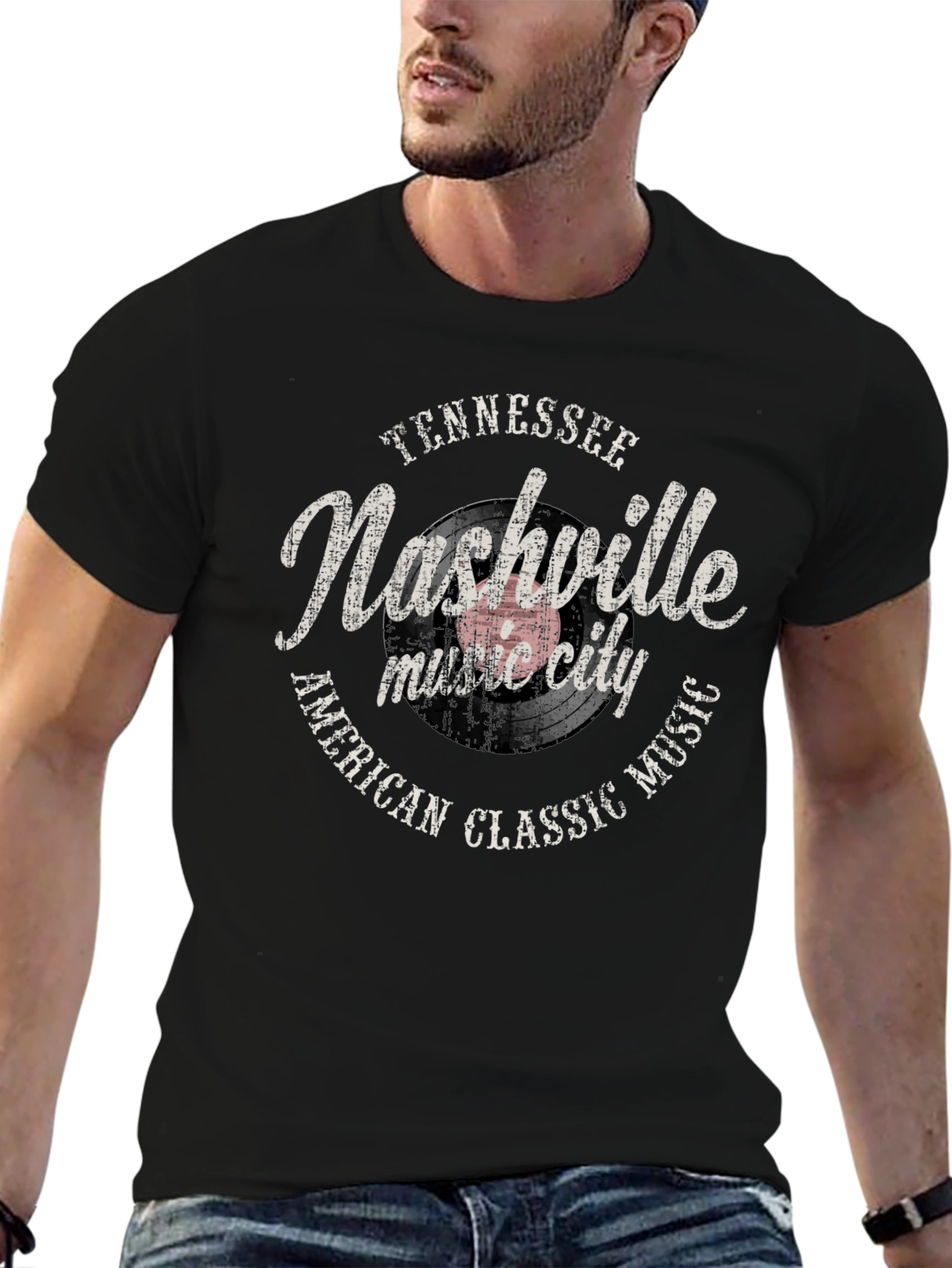 Nashville Tennessee Music City Graphic T-Shirt