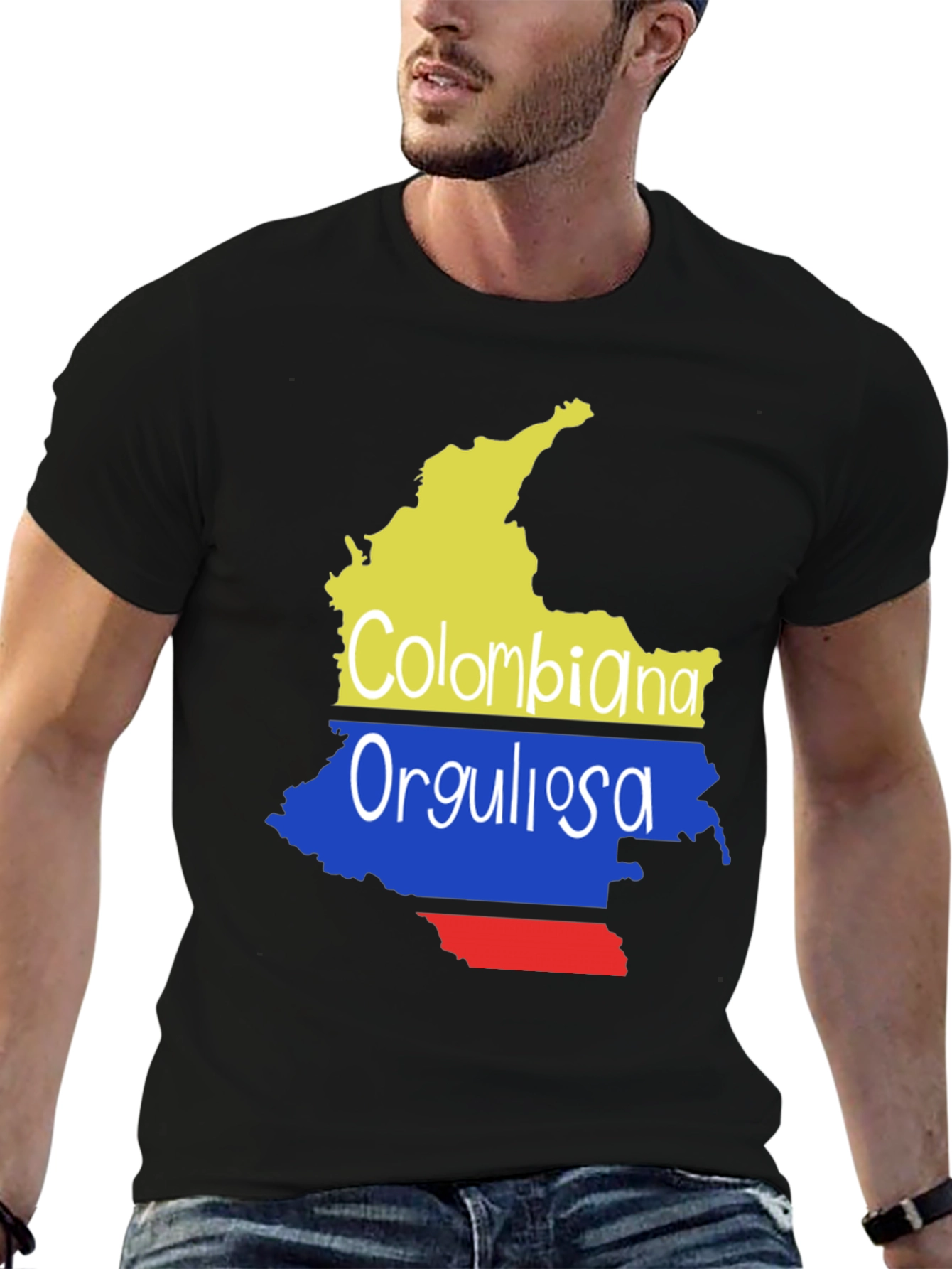 Colombiana Orgullosa Map T-Shirt - Black