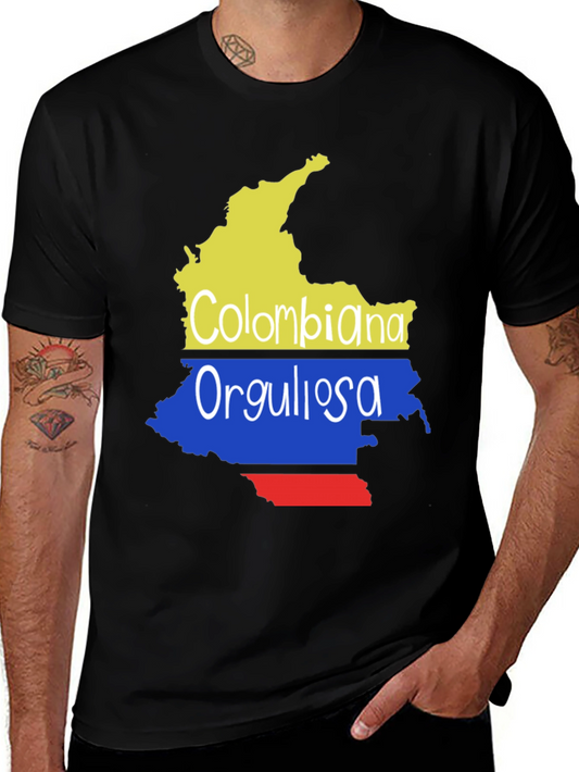 Colombiana Orgullosa Map T-Shirt - Black