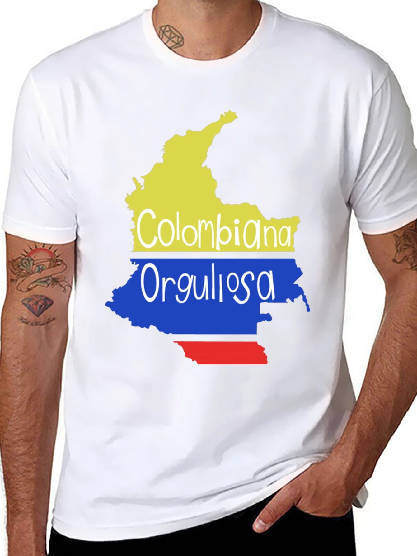Colombiana Orgullosa Map T-Shirt - Black