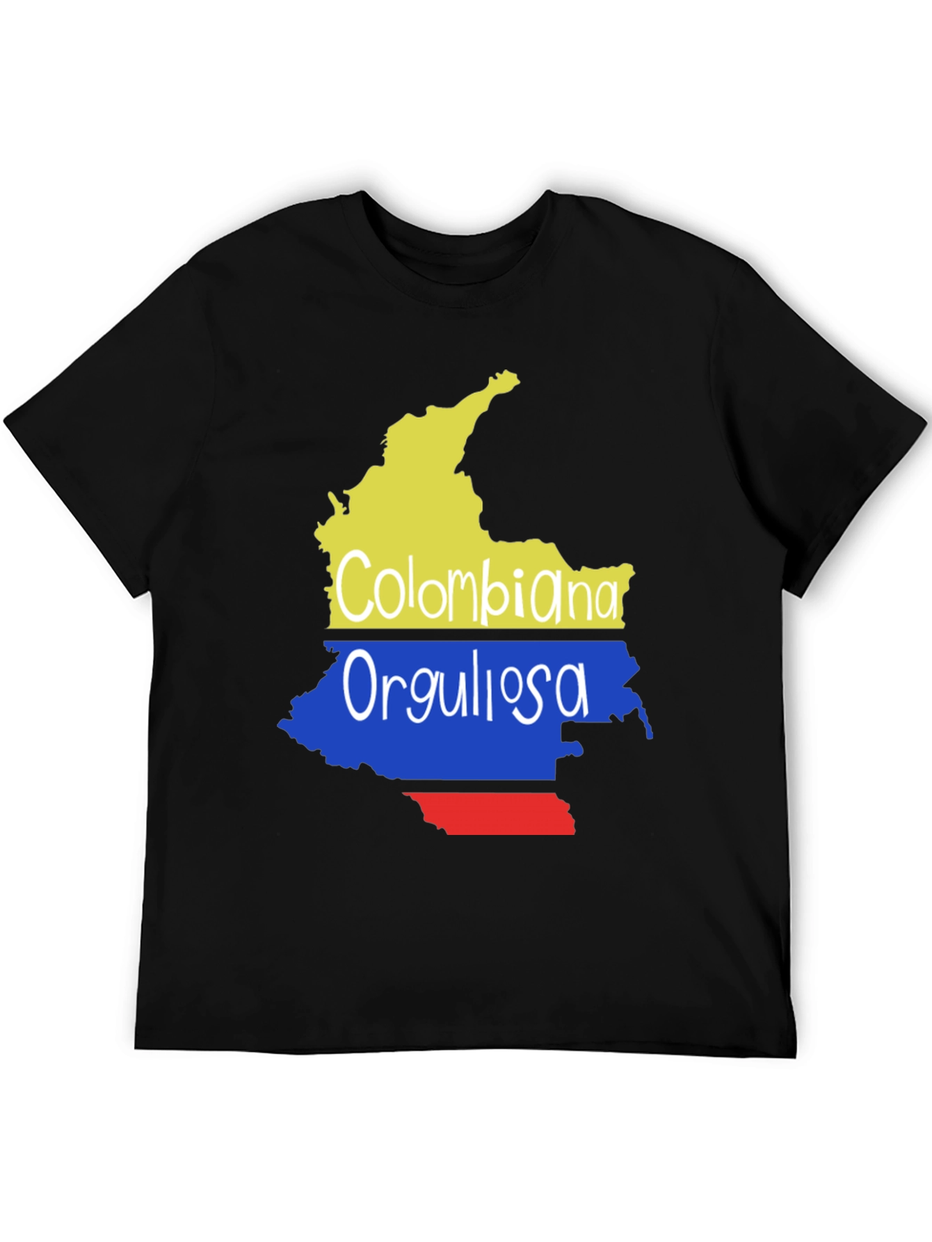 Colombiana Orgullosa Map T-Shirt - Black