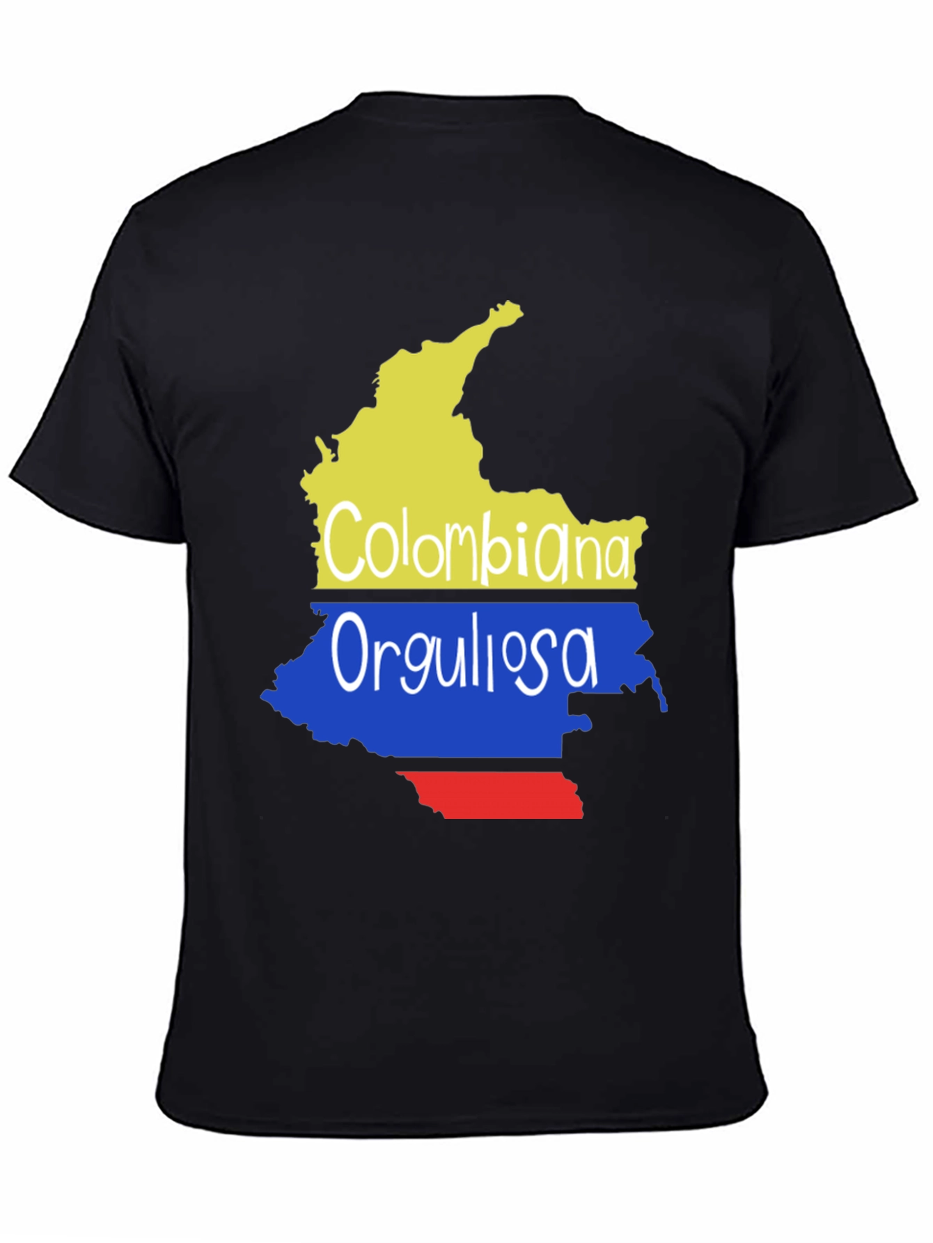 Colombiana Orgullosa Map T-Shirt - Black
