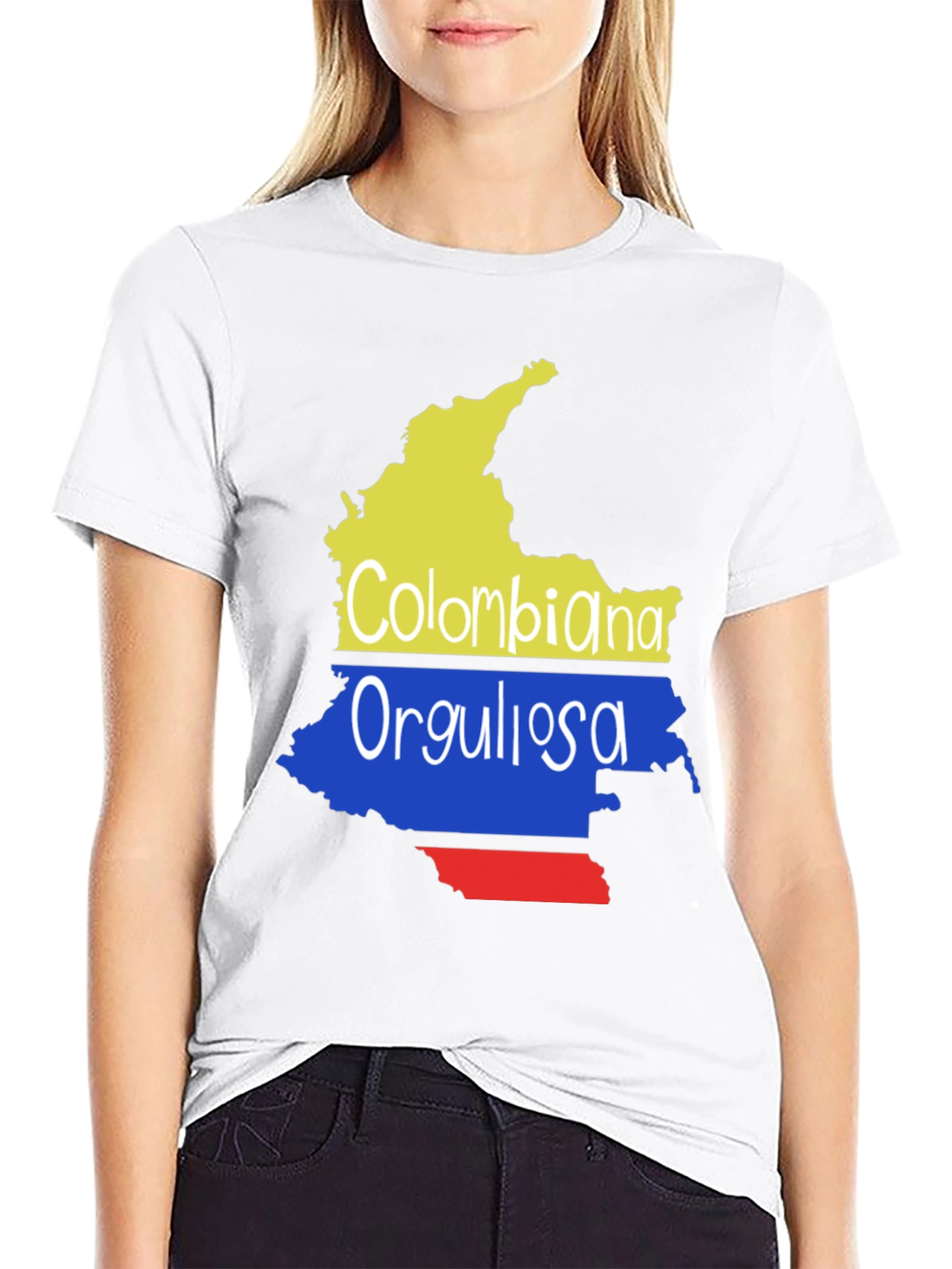 Colombiana Orgullosa Map T-Shirt - Black