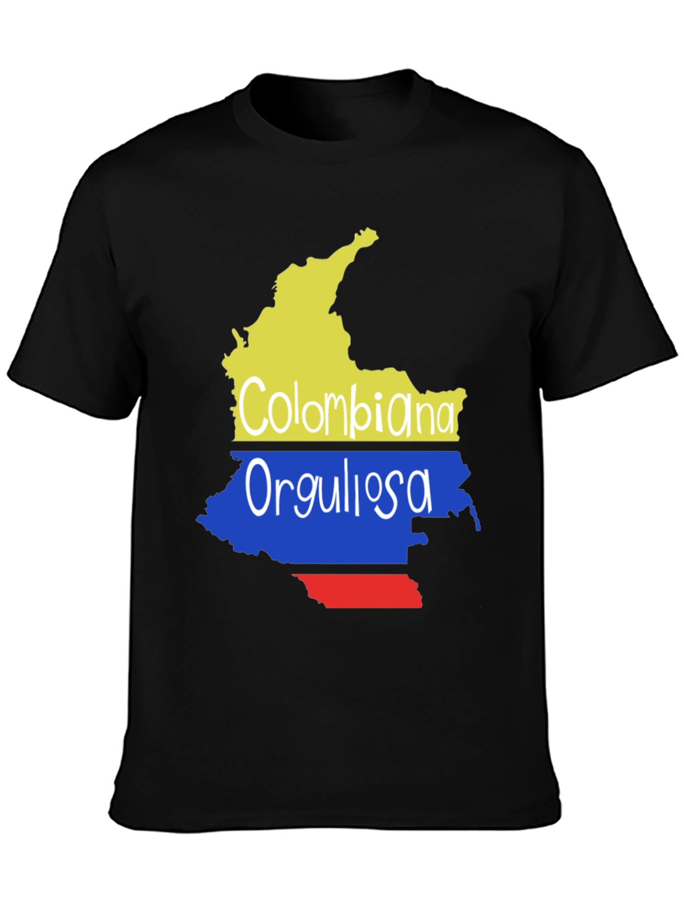 Colombiana Orgullosa Map T-Shirt - Black