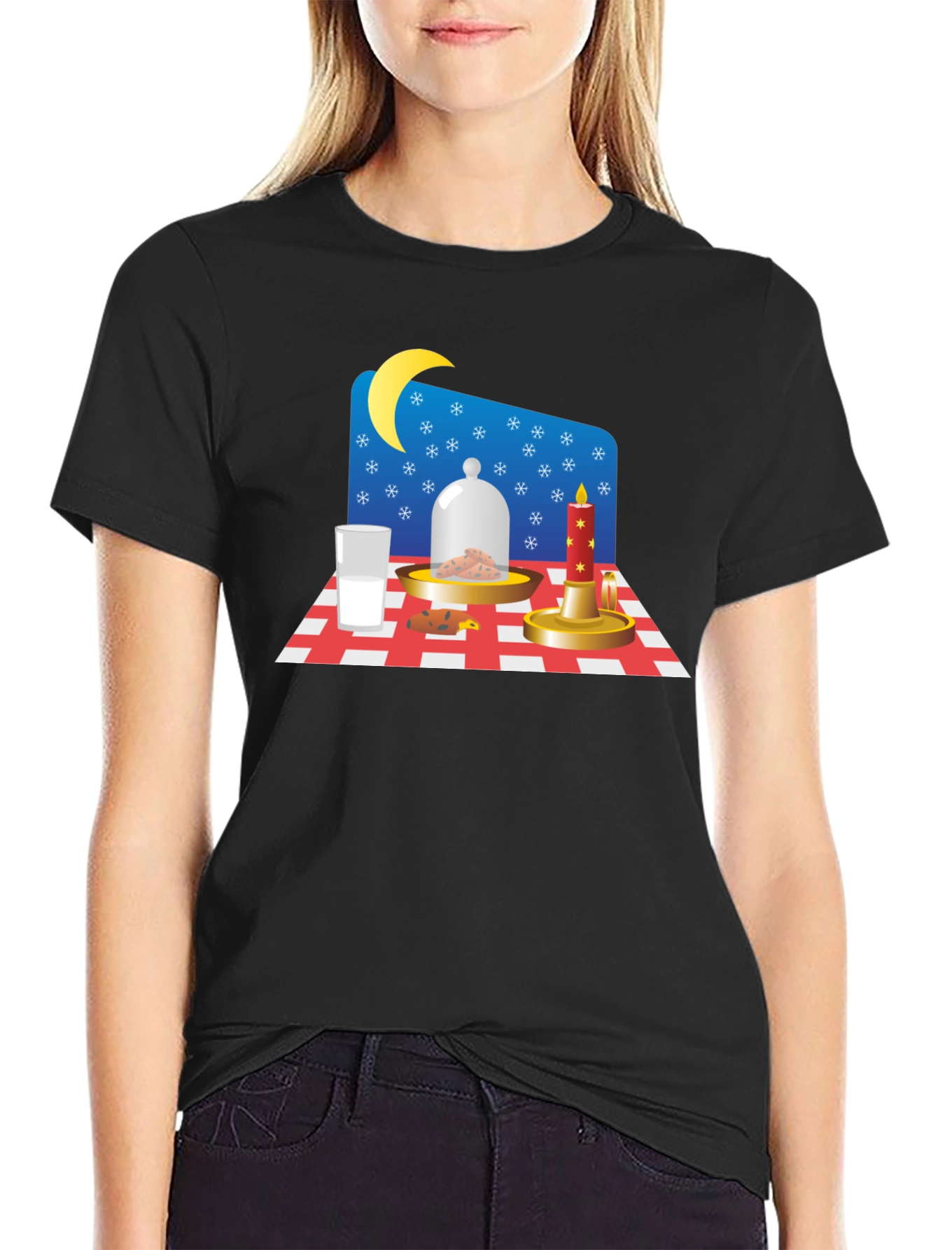 Festive Midnight Snack Graphic Tee - Santas Treat